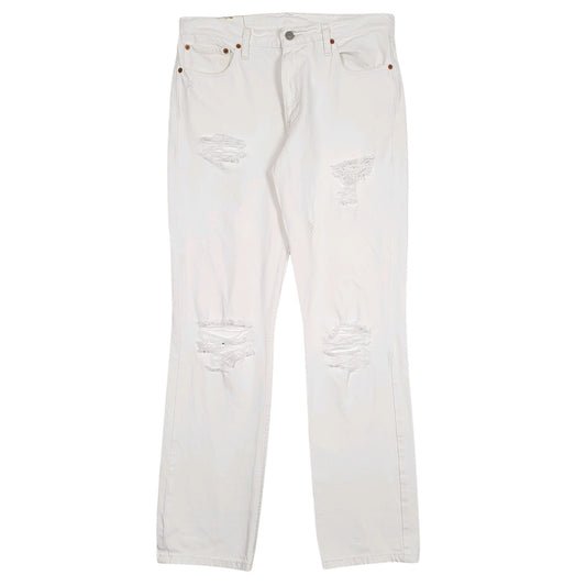 Mens White Levis Distressed 511 JeansW33 L30