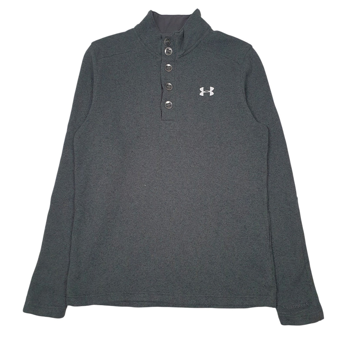 Mens Grey Under Armour Cold Gear Quarter Zip Jumper