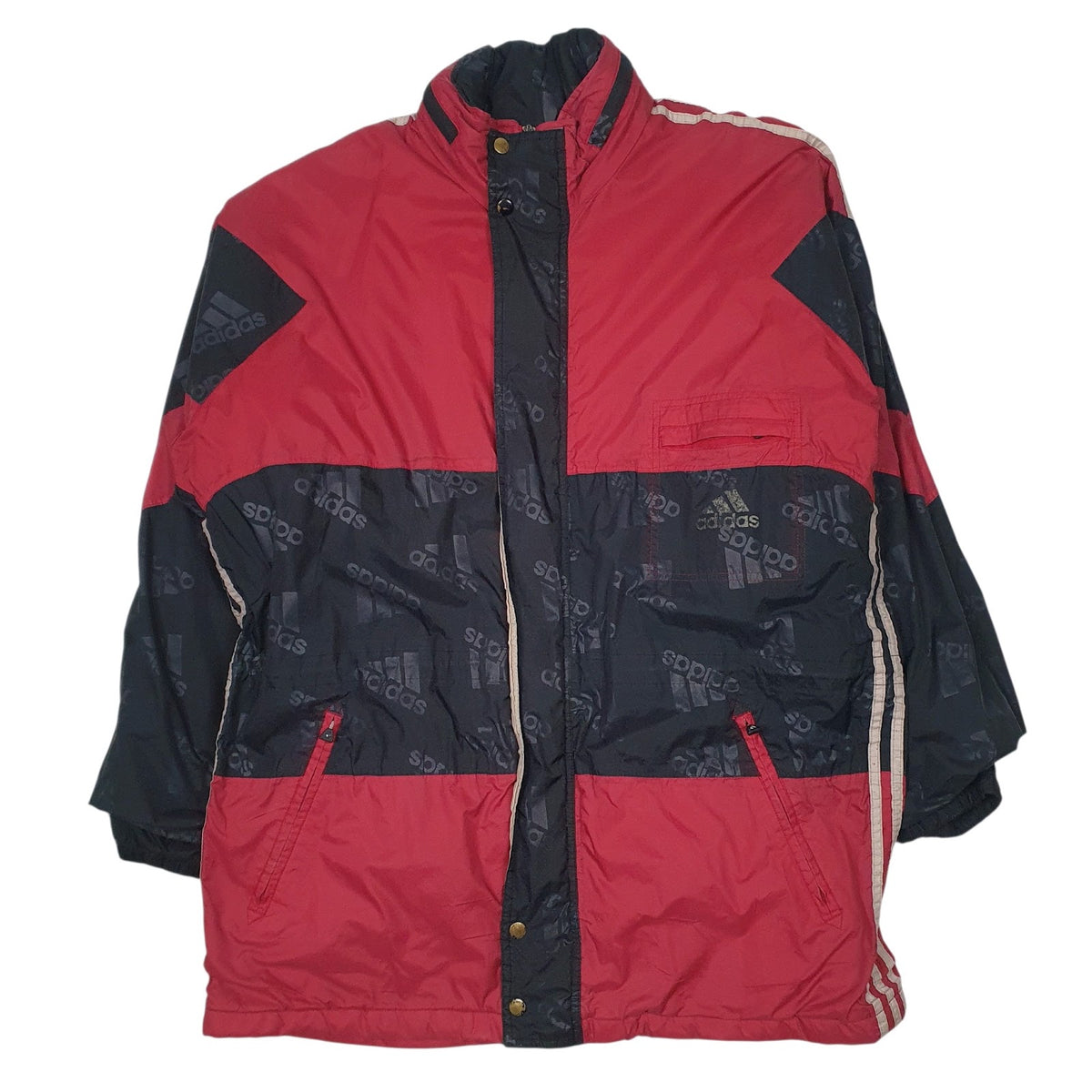 Mens Red Adidas Vintage 90s  Coat
