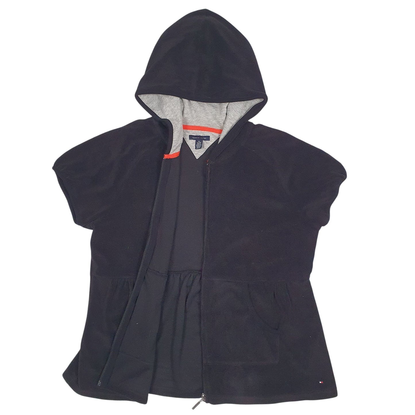 Womens Black Tommy Hilfiger Sleeveless Full Zip Jumper