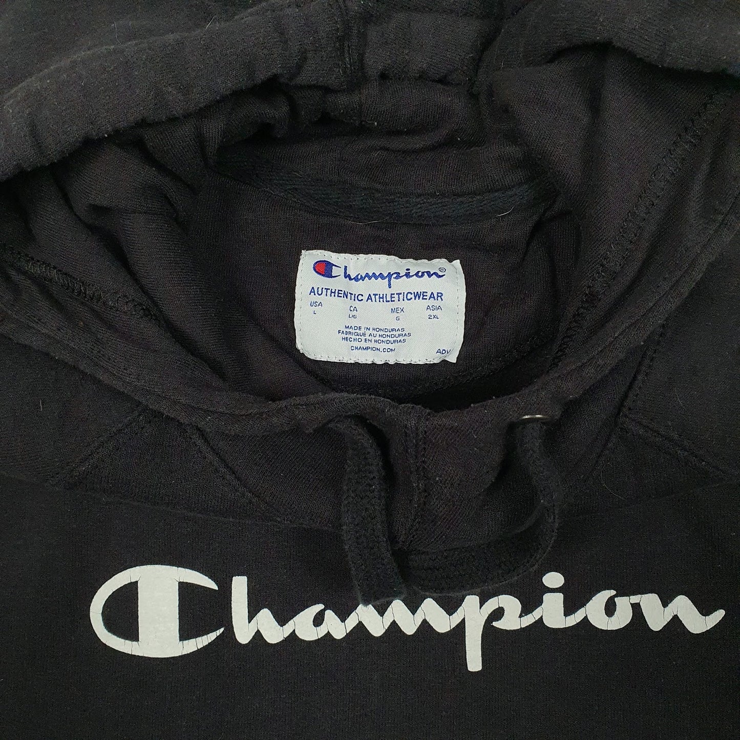 Womens Black Champion  Hoodie Jumper