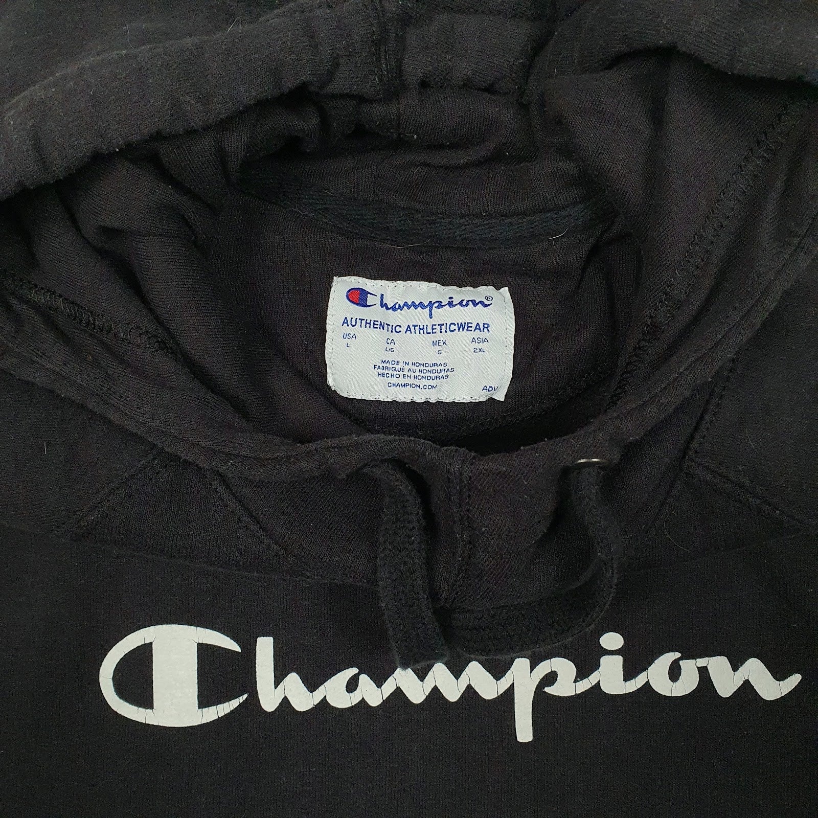 Womens Black Champion  Hoodie Jumper