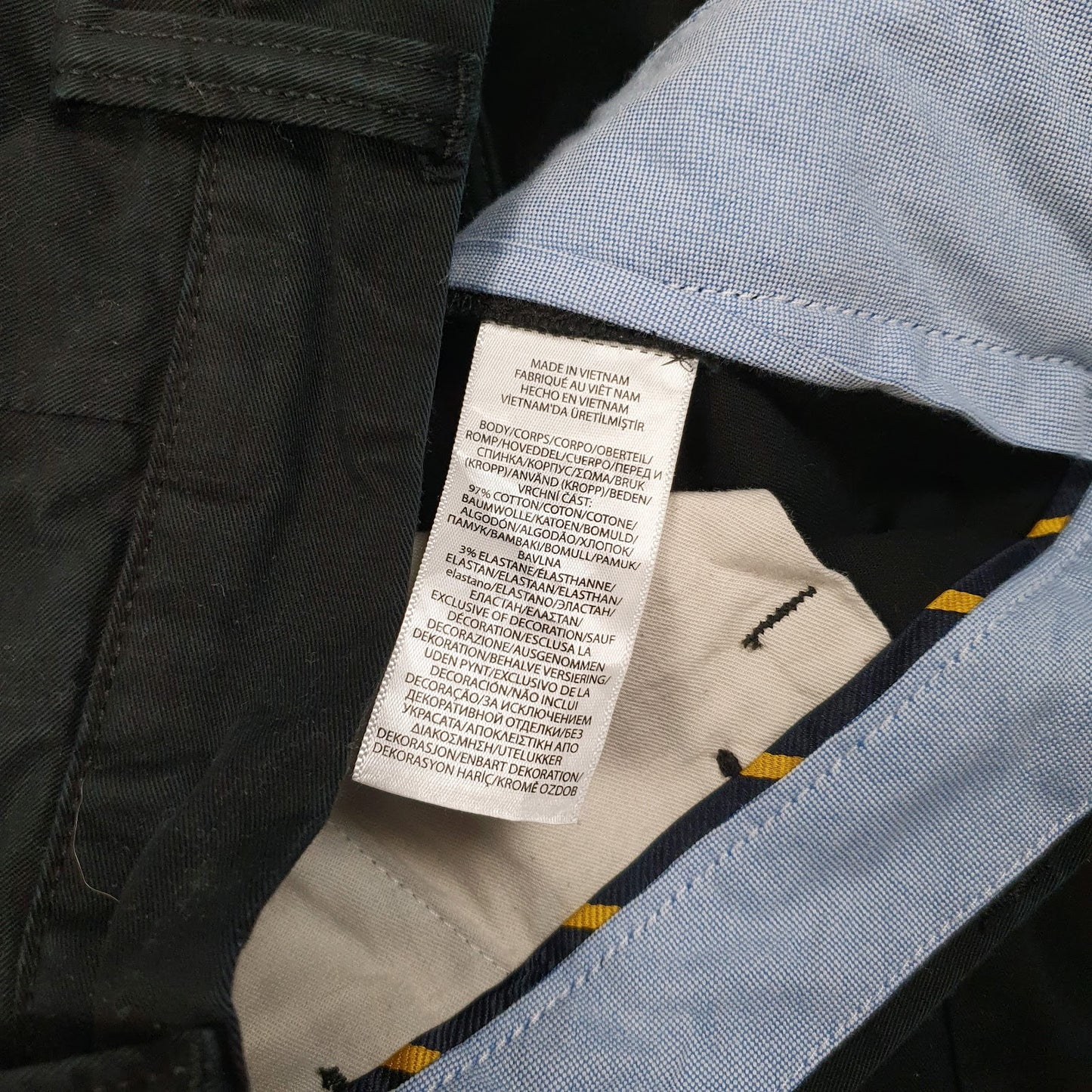 Mens Black Polo Ralph Lauren Stretch Slim Fit  Trousers
