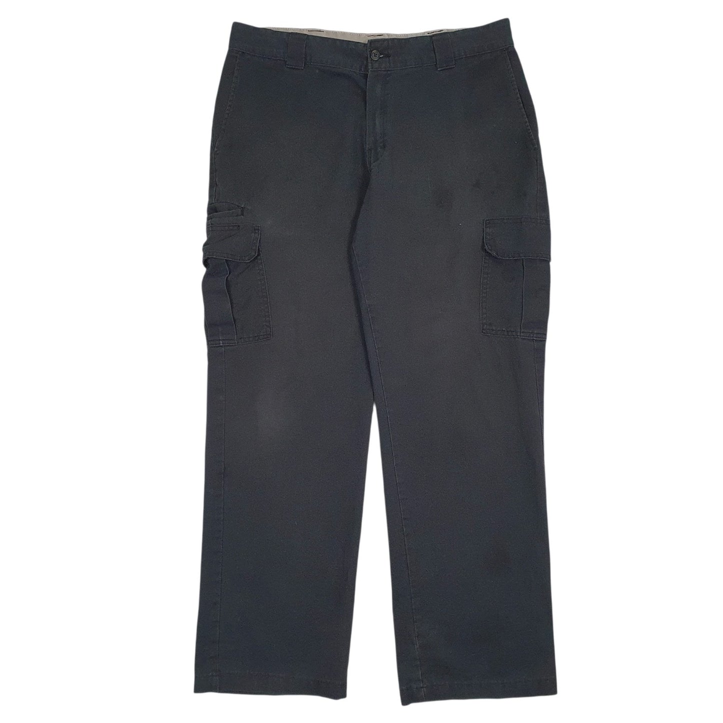 Mens Black Dickies Workwear Cargo Trousers