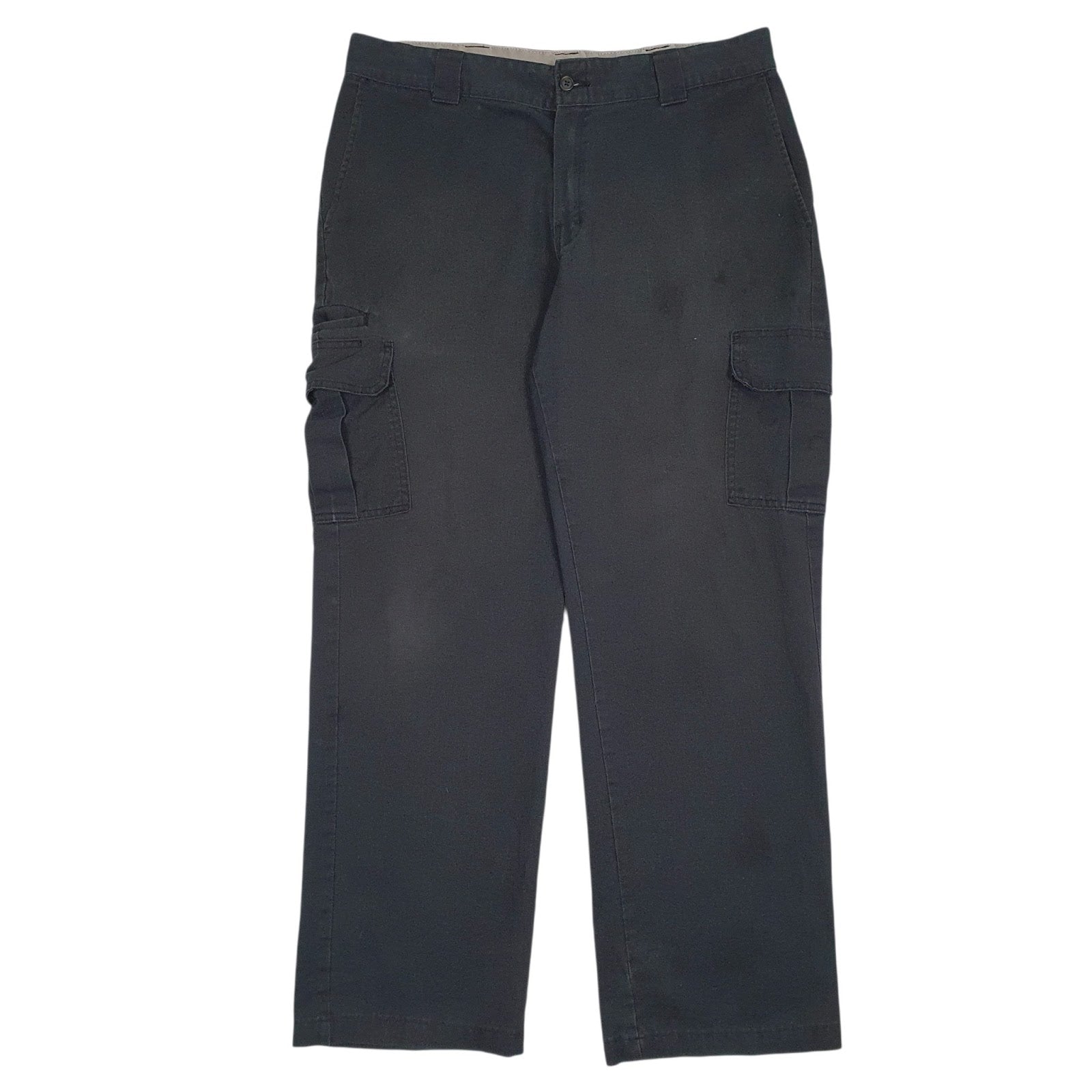 Mens Black Dickies Workwear Cargo Trousers