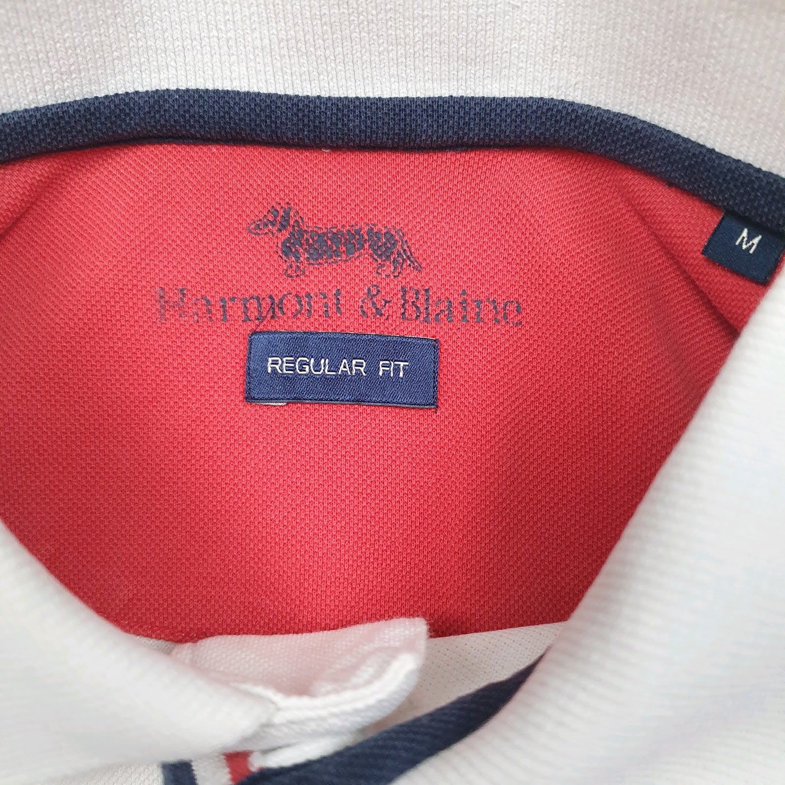 Mens White Harmont & Blaine   Polo Shirt