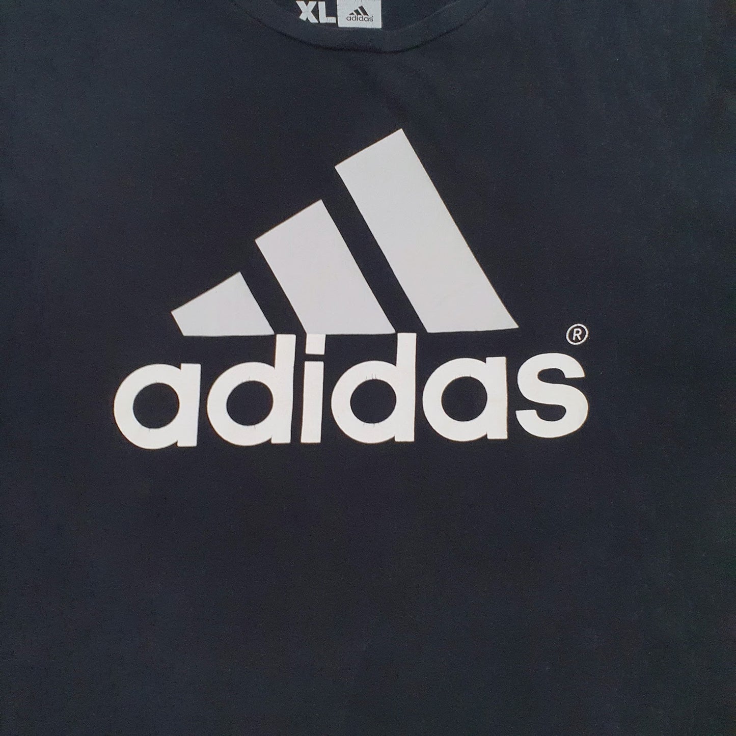 Mens Black Adidas Spellout  T Shirt