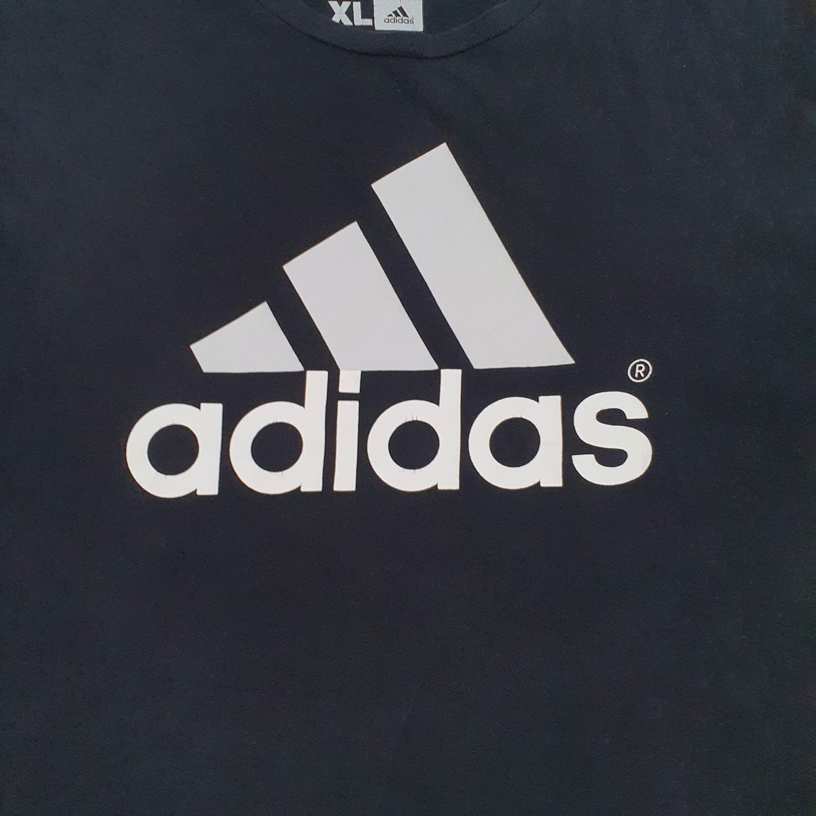 Mens Black Adidas Spellout  T Shirt