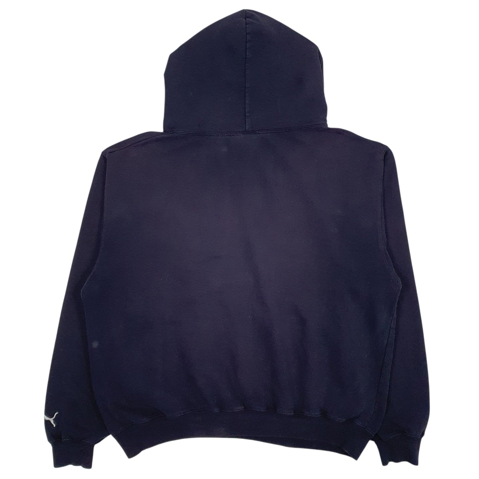 Mens Navy Puma Spellout Hoodie Jumper