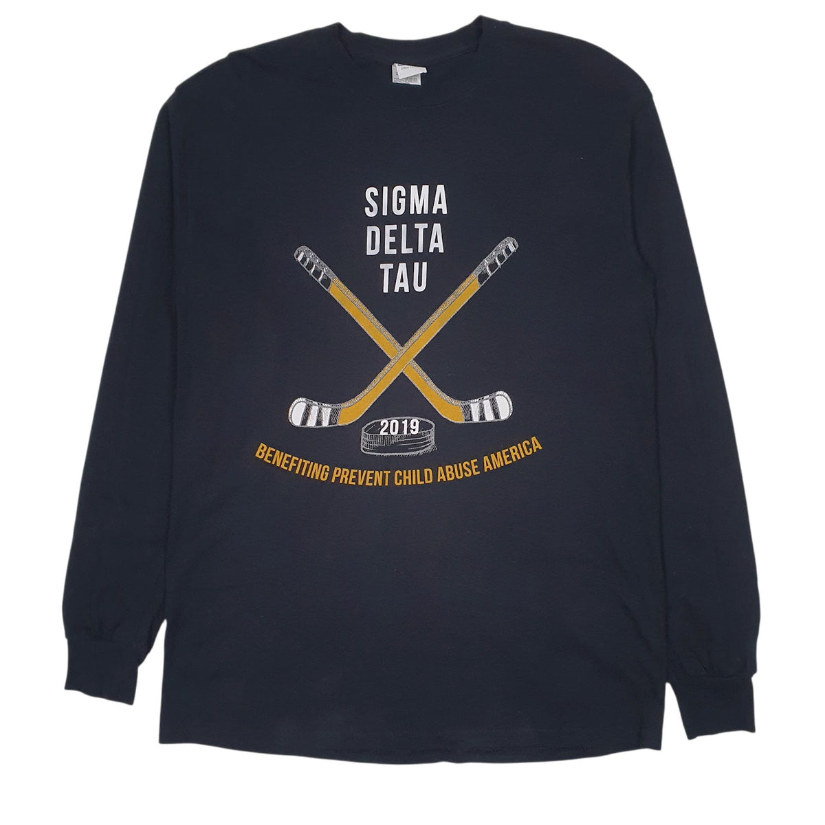 Mens Black Gildan  Long Sleeve T Shirt