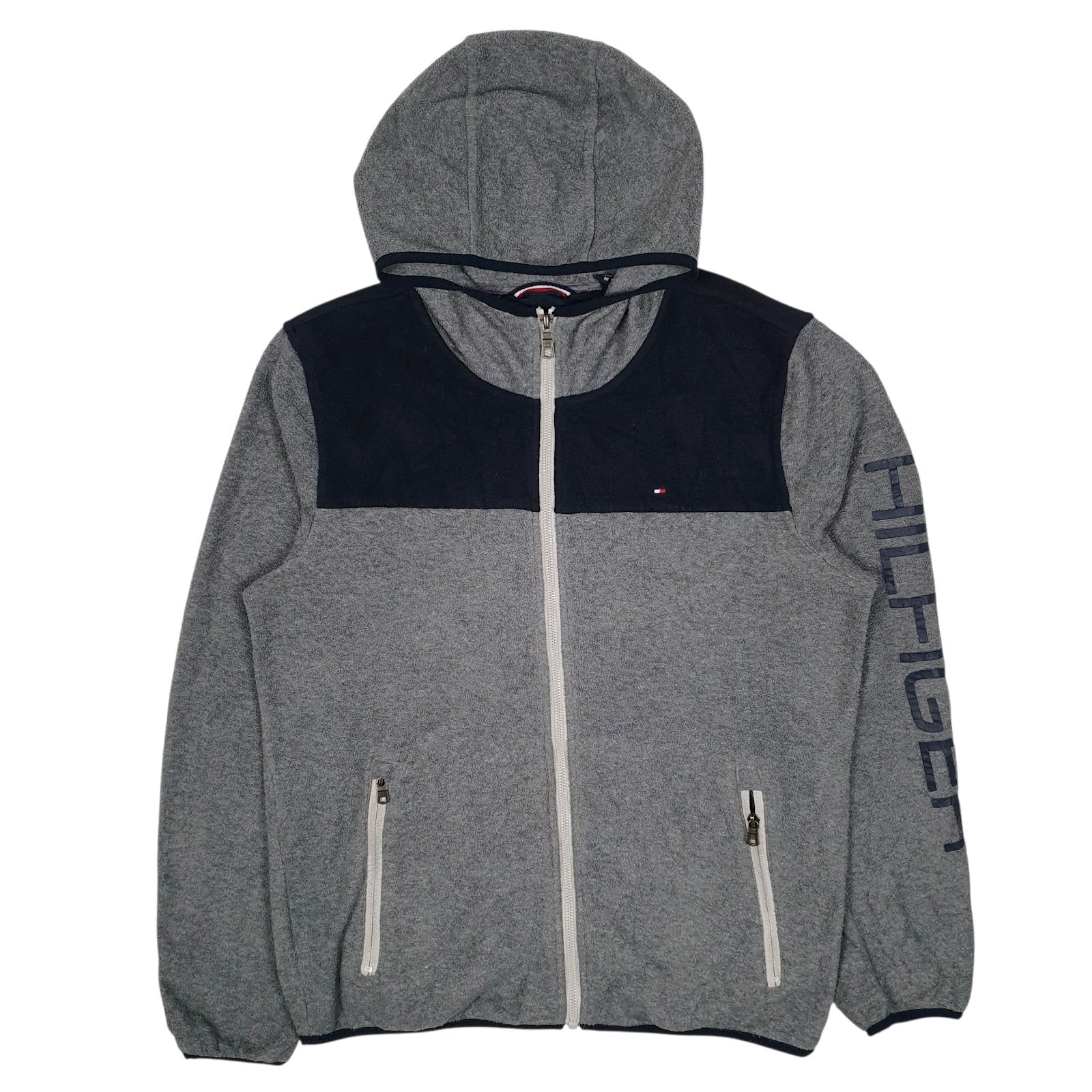 Mens Grey Tommy Hilfiger Hoodie Full Zip Jumper
