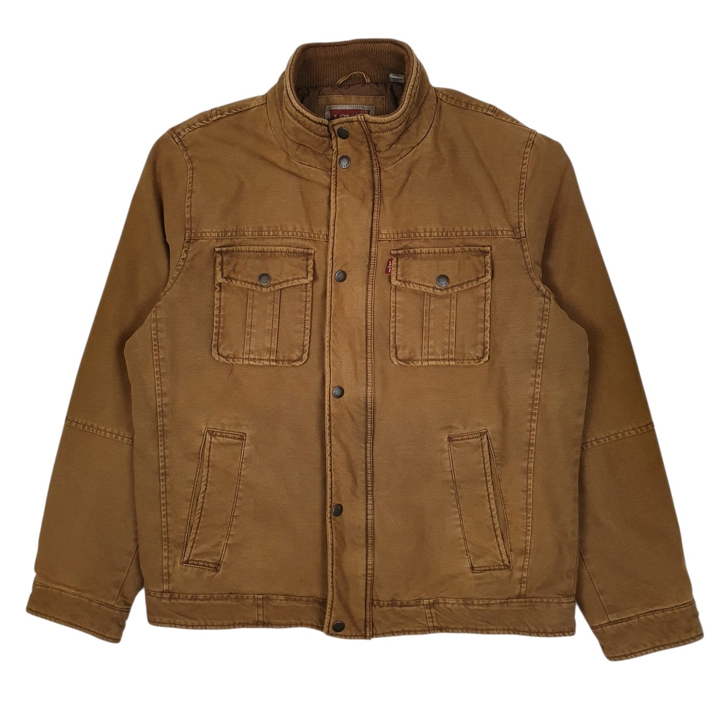 Mens Brown Levis Bomber Quilt Lined  Coat