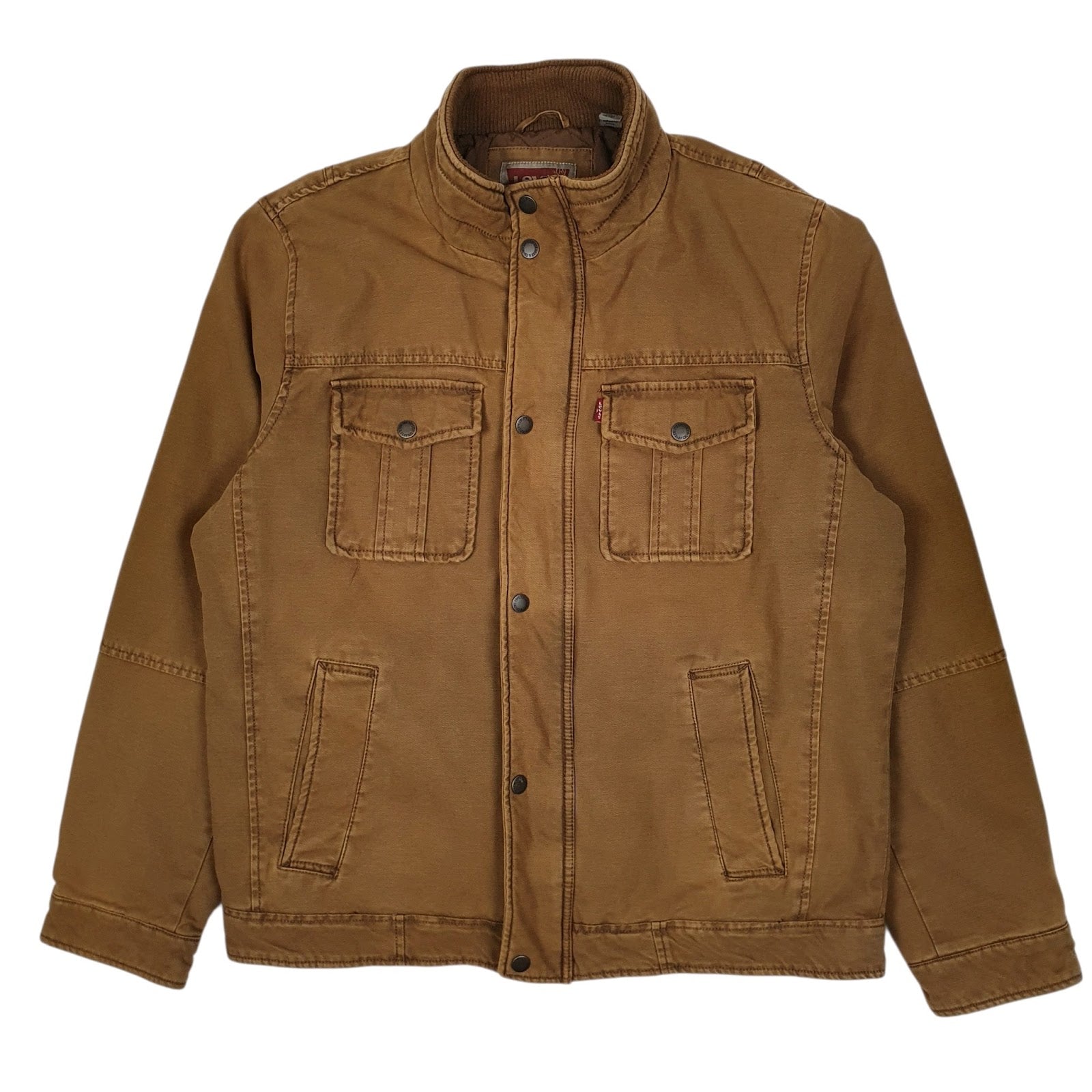 Mens Brown Levis Bomber Quilt Lined  Coat