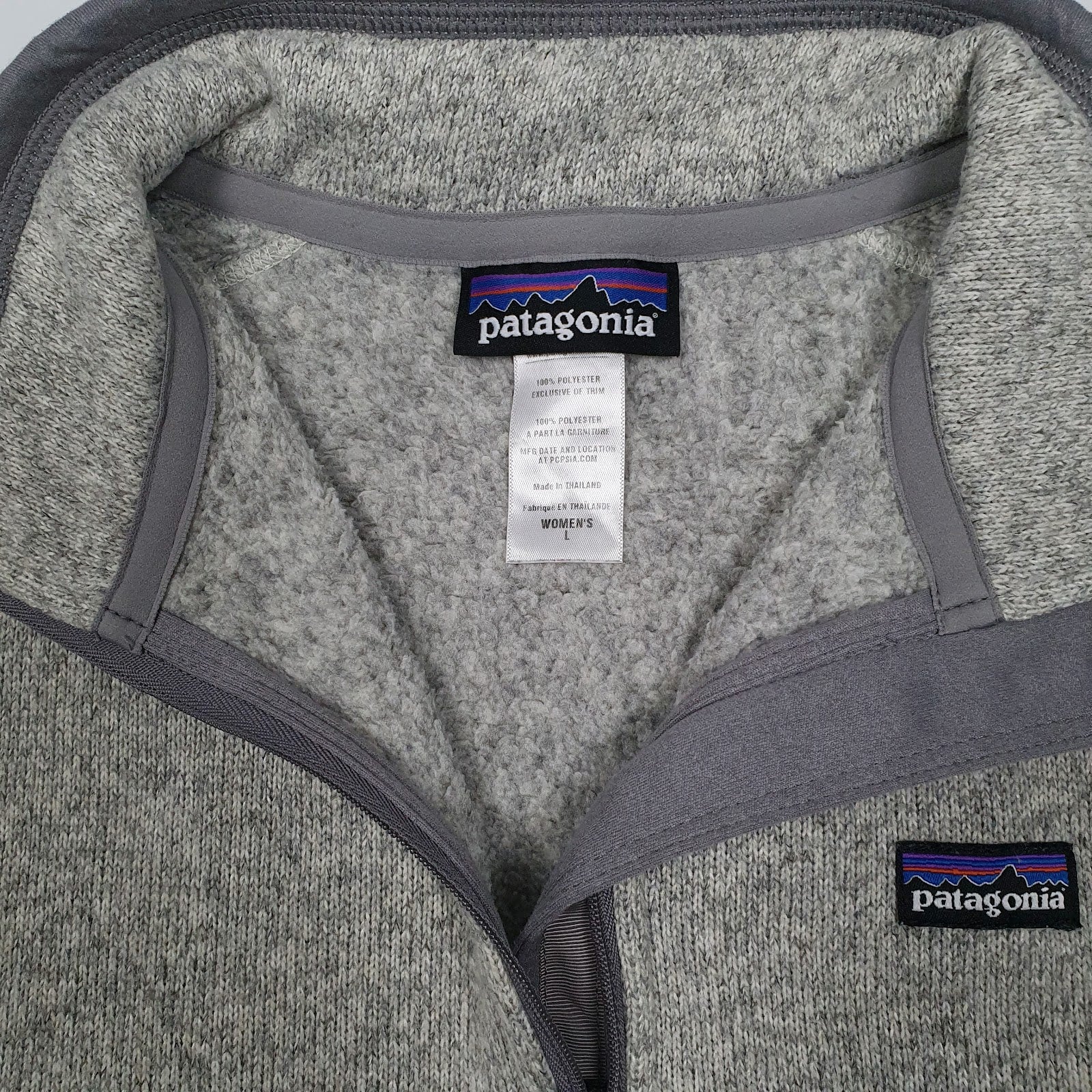 Womens Grey Patagonia Better Sweater Quarter Zip Jumper