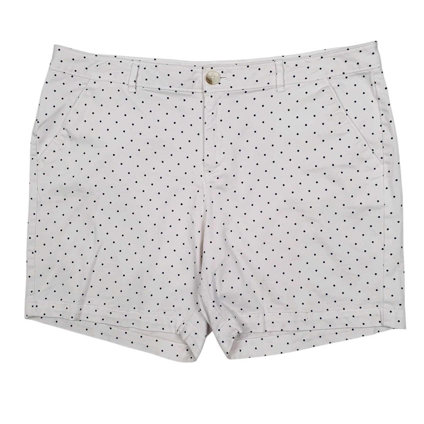 Womens White Dockers Polka Dot Chino Shorts
