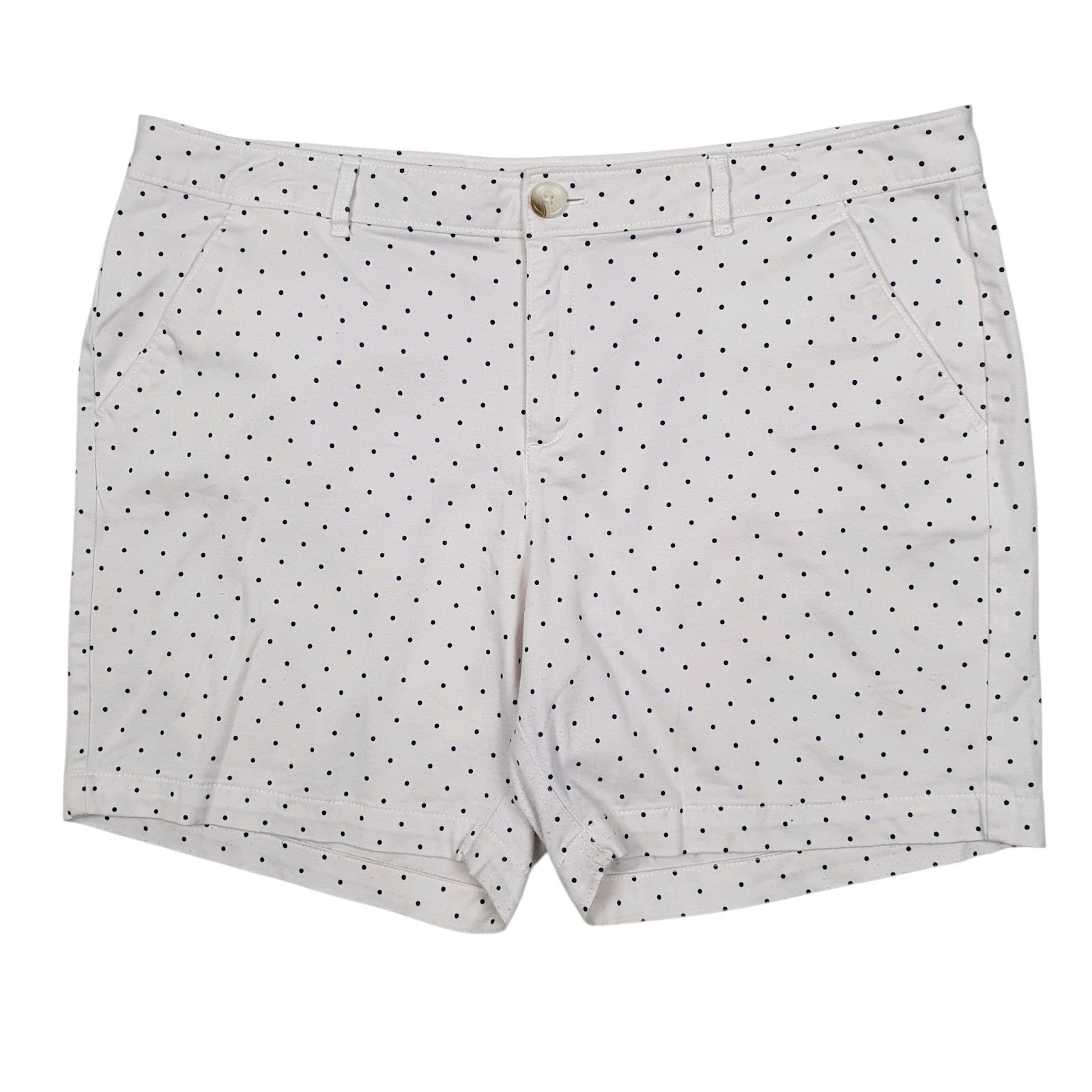 Womens White Dockers Polka Dot Chino Shorts