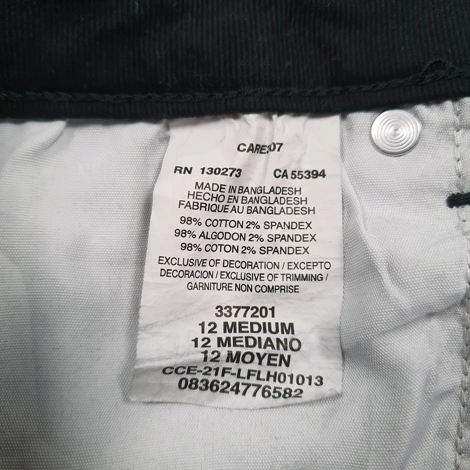 Womens Black Lee Capri  Jeans