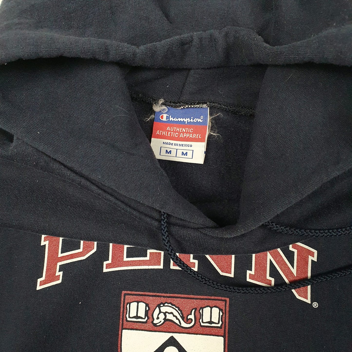 Mens Navy Champion Penn University Hoodie Jumper