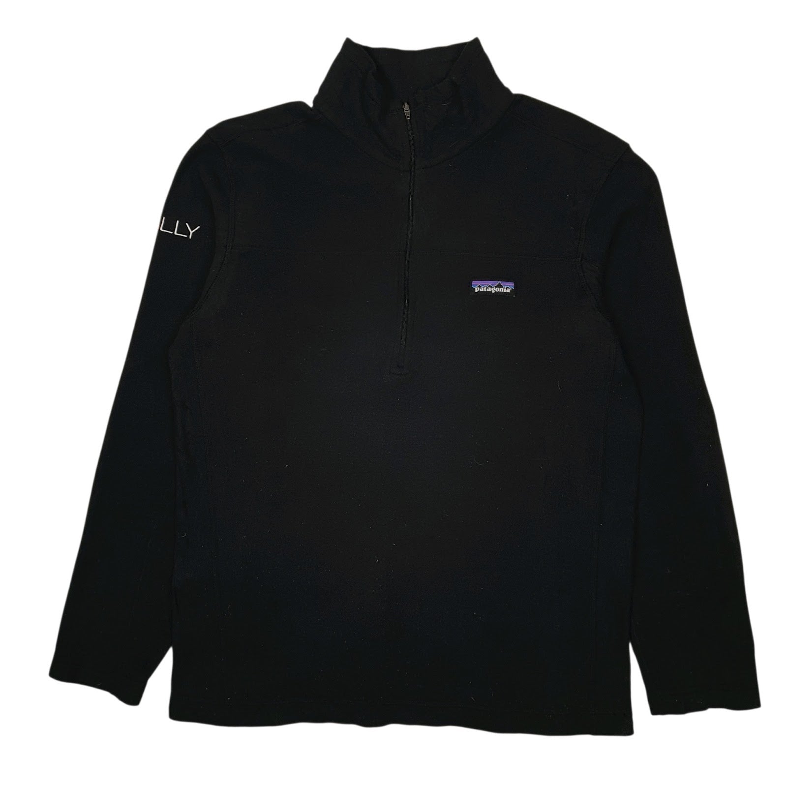 Mens Black Patagonia Micro D Quarter Zip Jumper