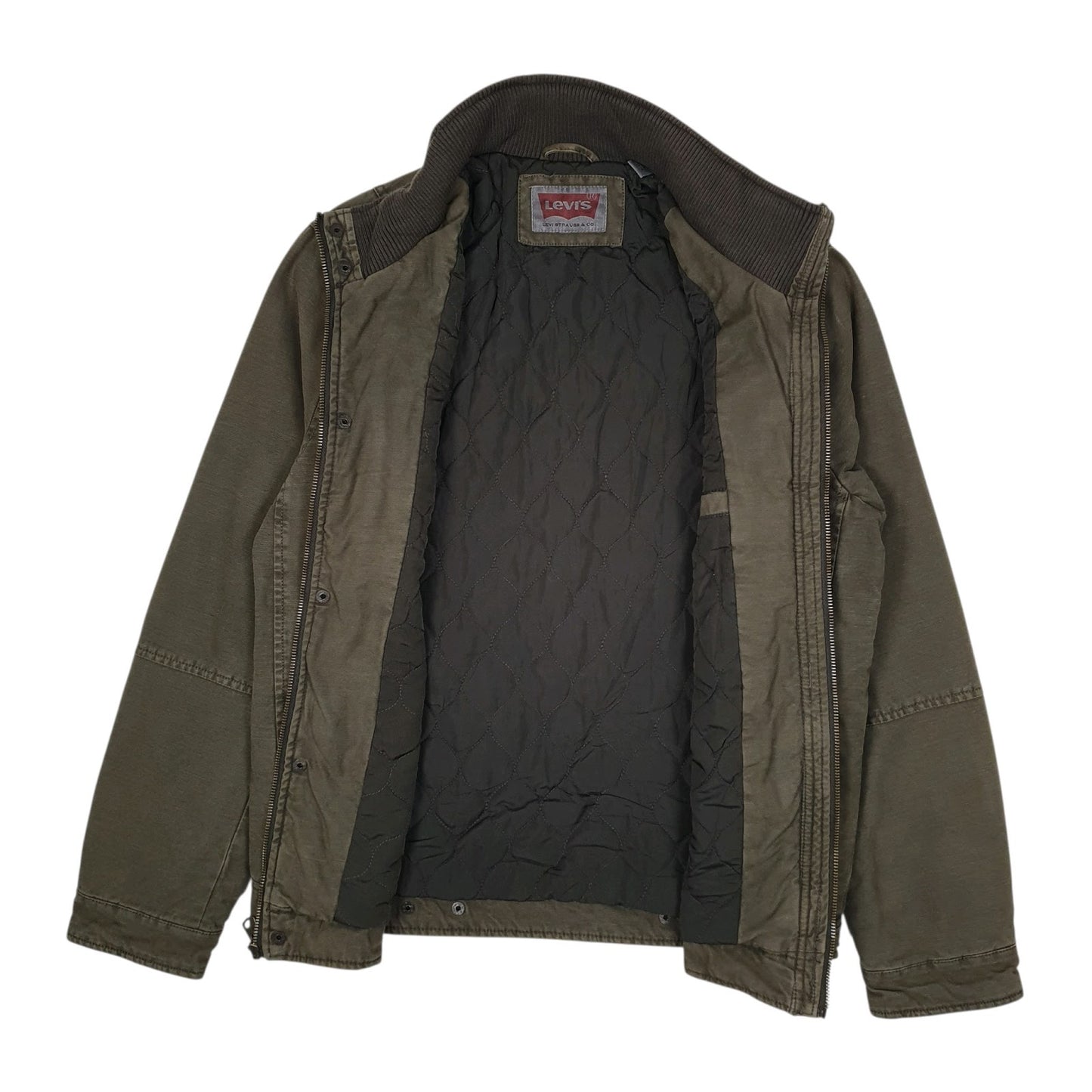 Mens Grey Levis Bomber Military  Coat