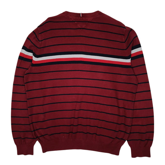 Mens Red Tommy Hilfiger  Crewneck Jumper