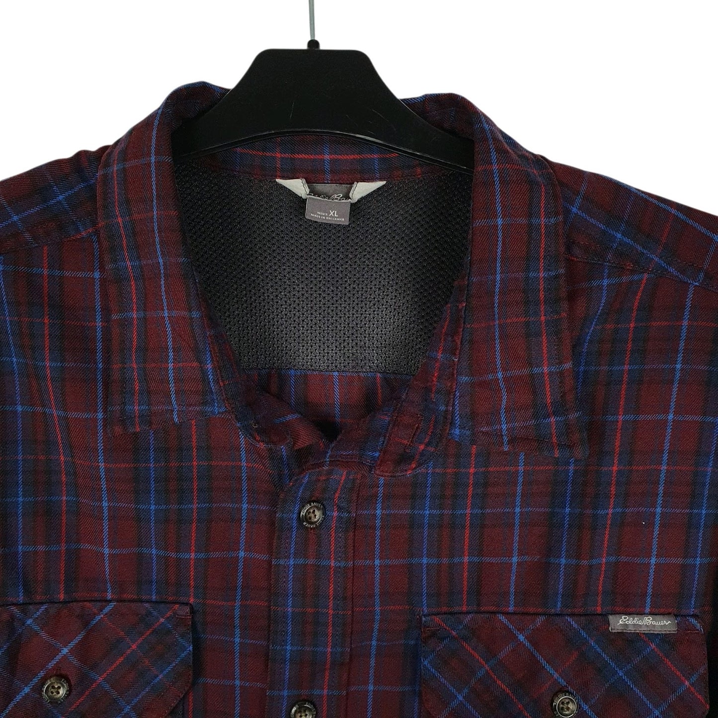 Mens Burgundy Eddie Bauer   Shirt