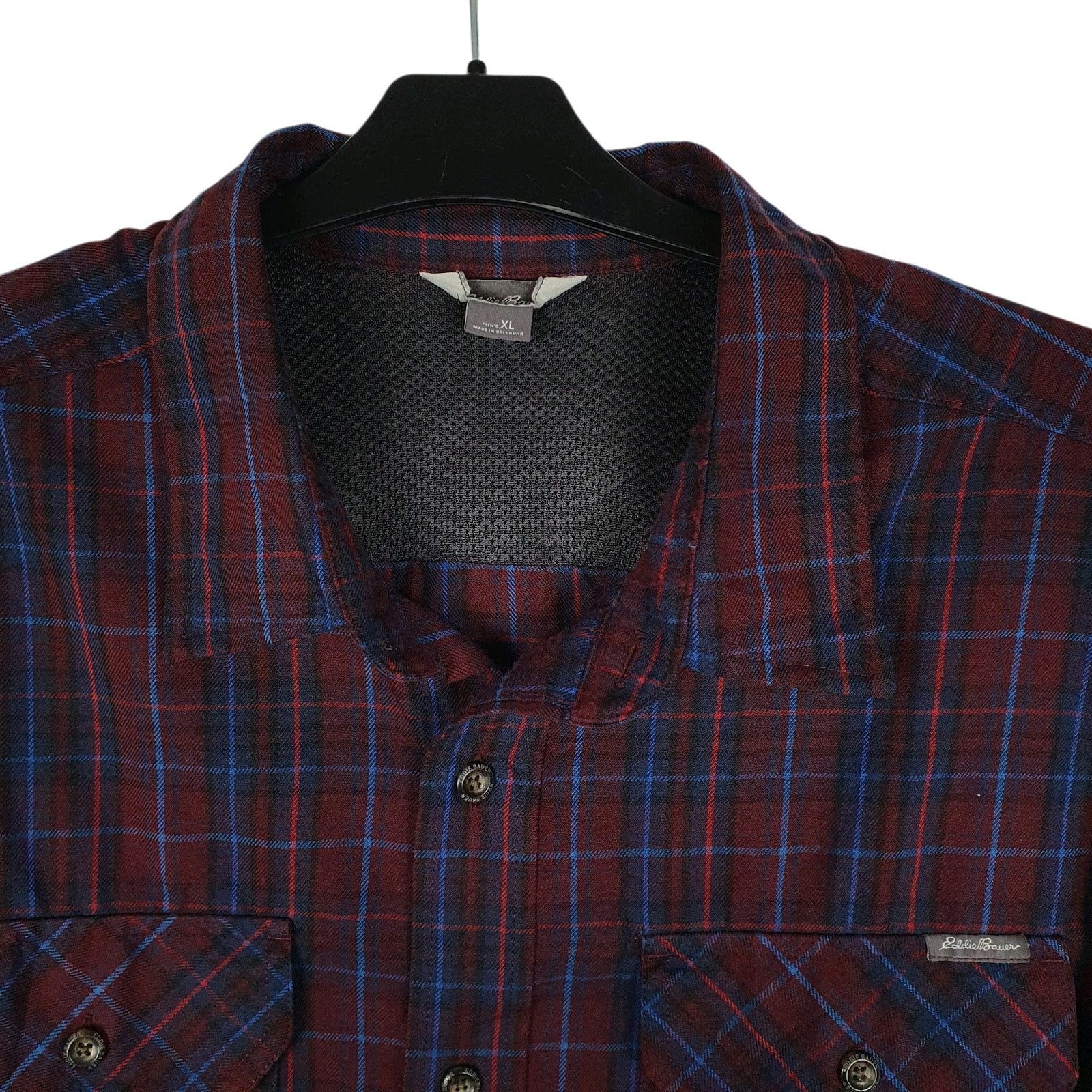 Mens Burgundy Eddie Bauer   Shirt