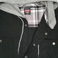 Mens Black Wrangler Windbreaker Chore Hoodie  Coat