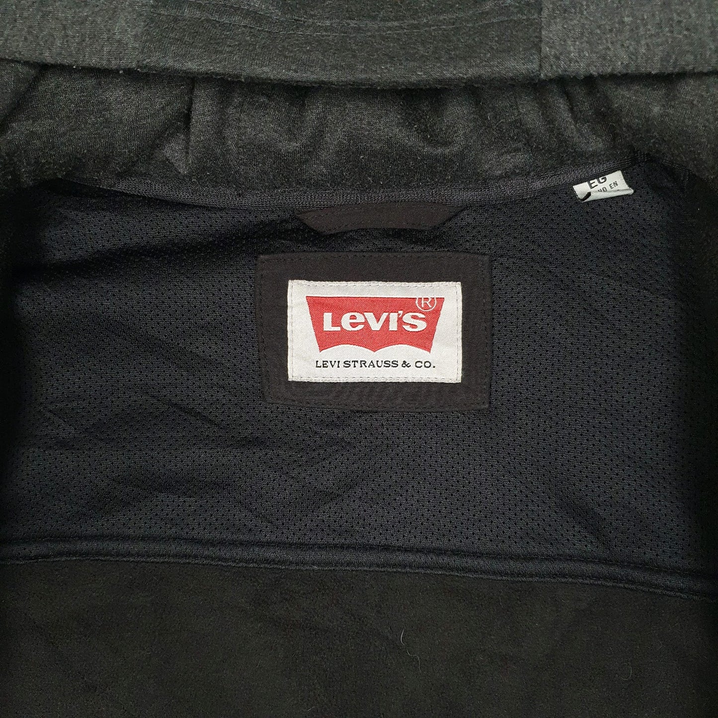 Mens Black Levis Type 3 Trucker Windbreaker  Coat