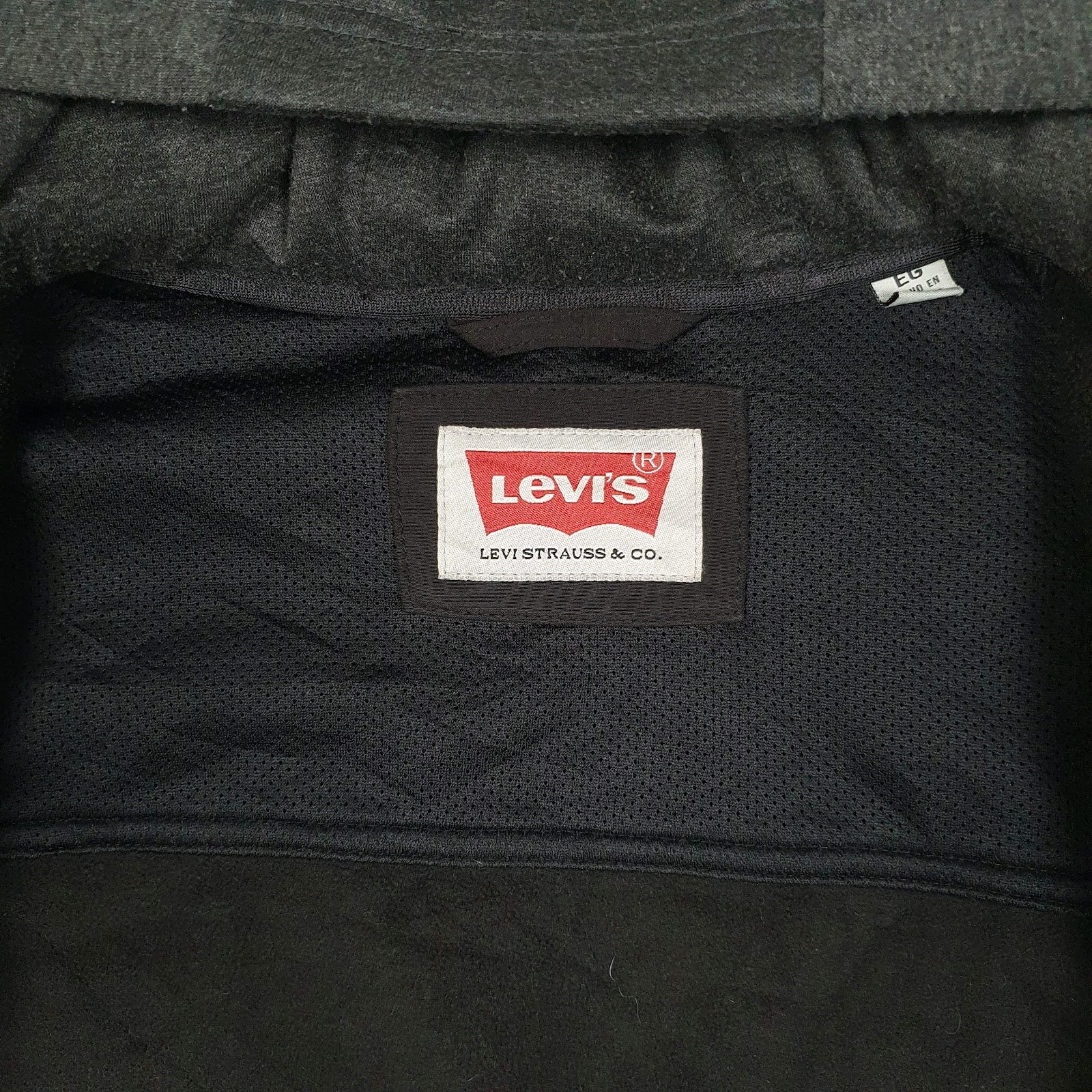 Mens Black Levis Type 3 Trucker Windbreaker  Coat