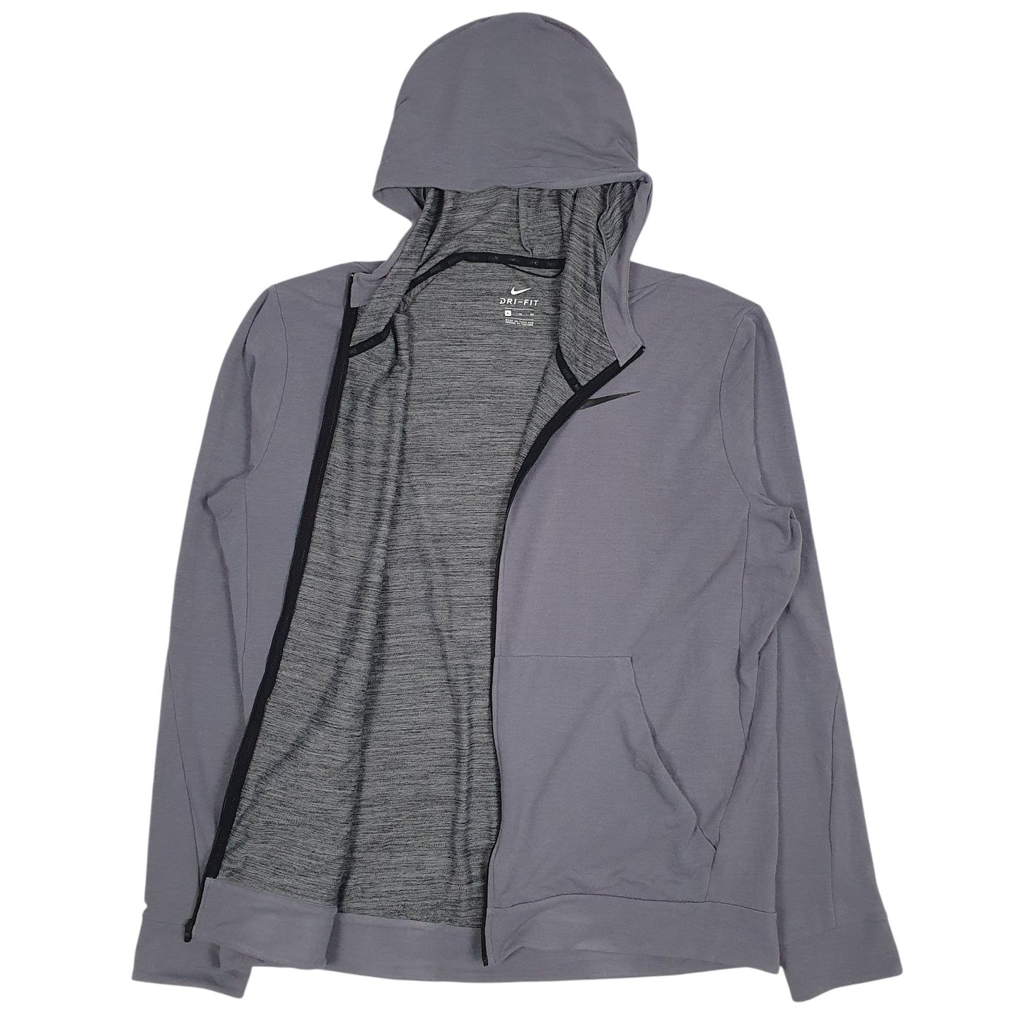 Mens Grey Nike Dri-Fit Full Zip Jumper