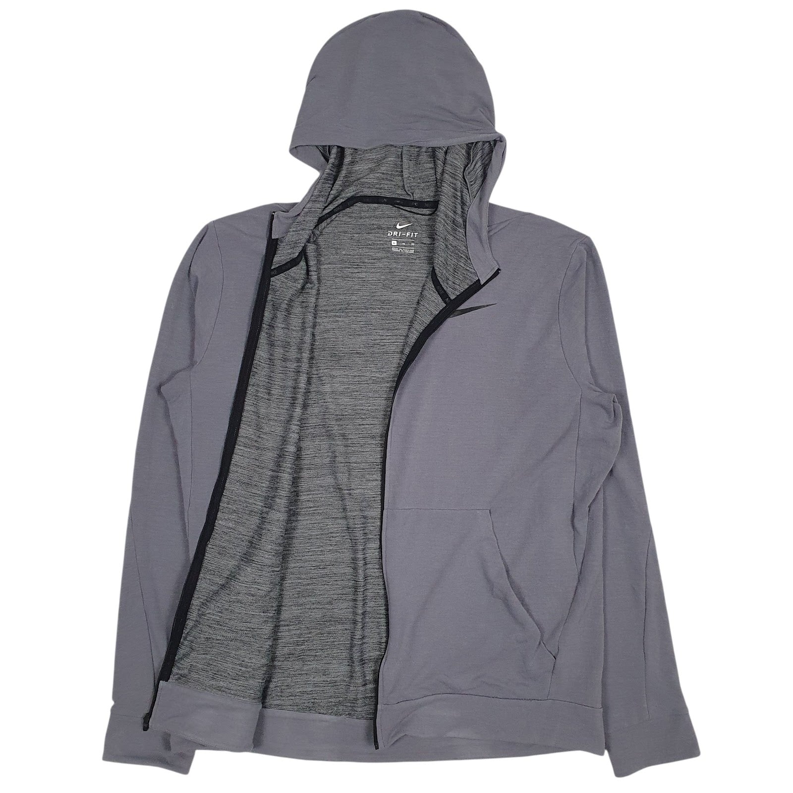 Mens Grey Nike Dri-Fit Full Zip Jumper