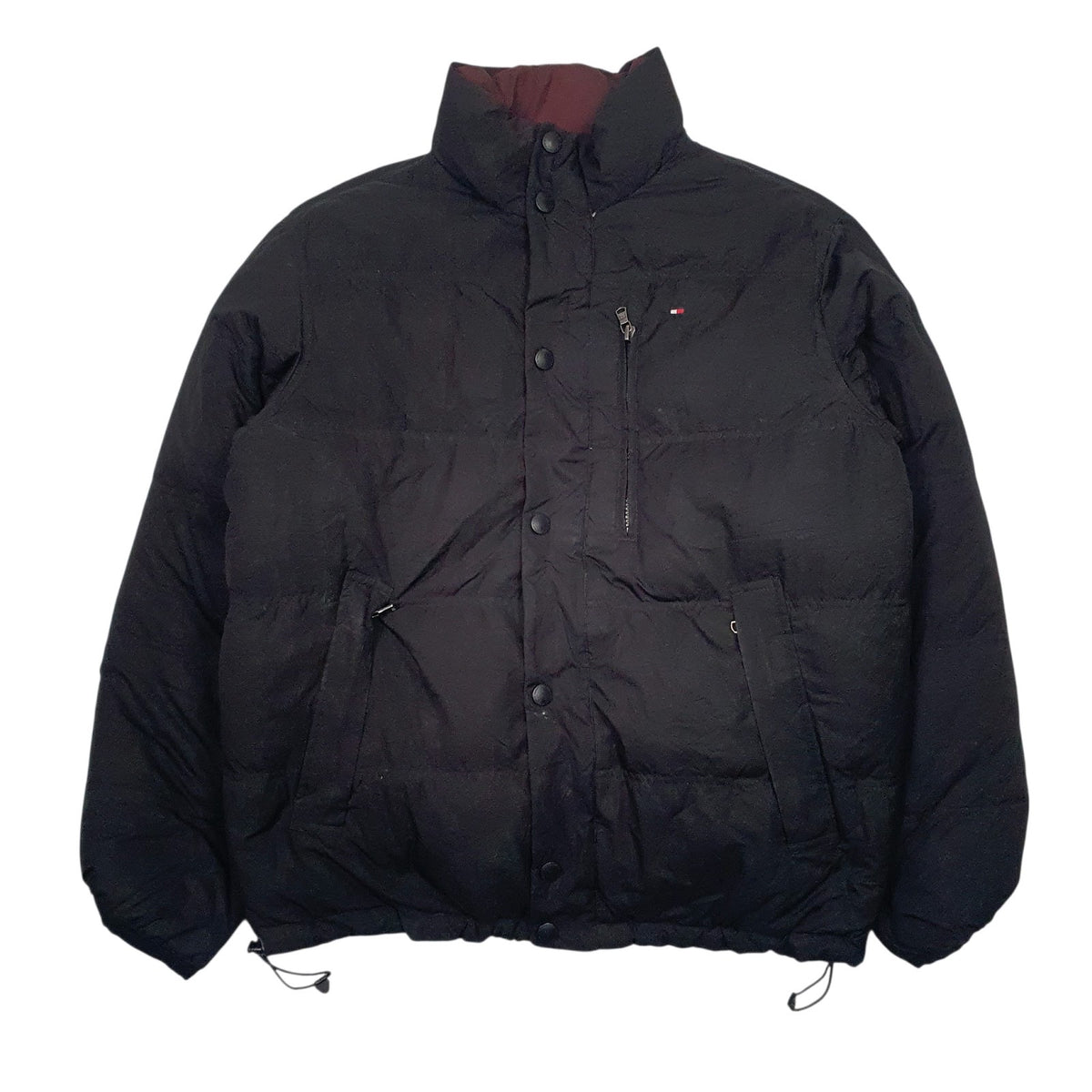 Mens Burgundy Tommy Hilfiger Reversible  Coat