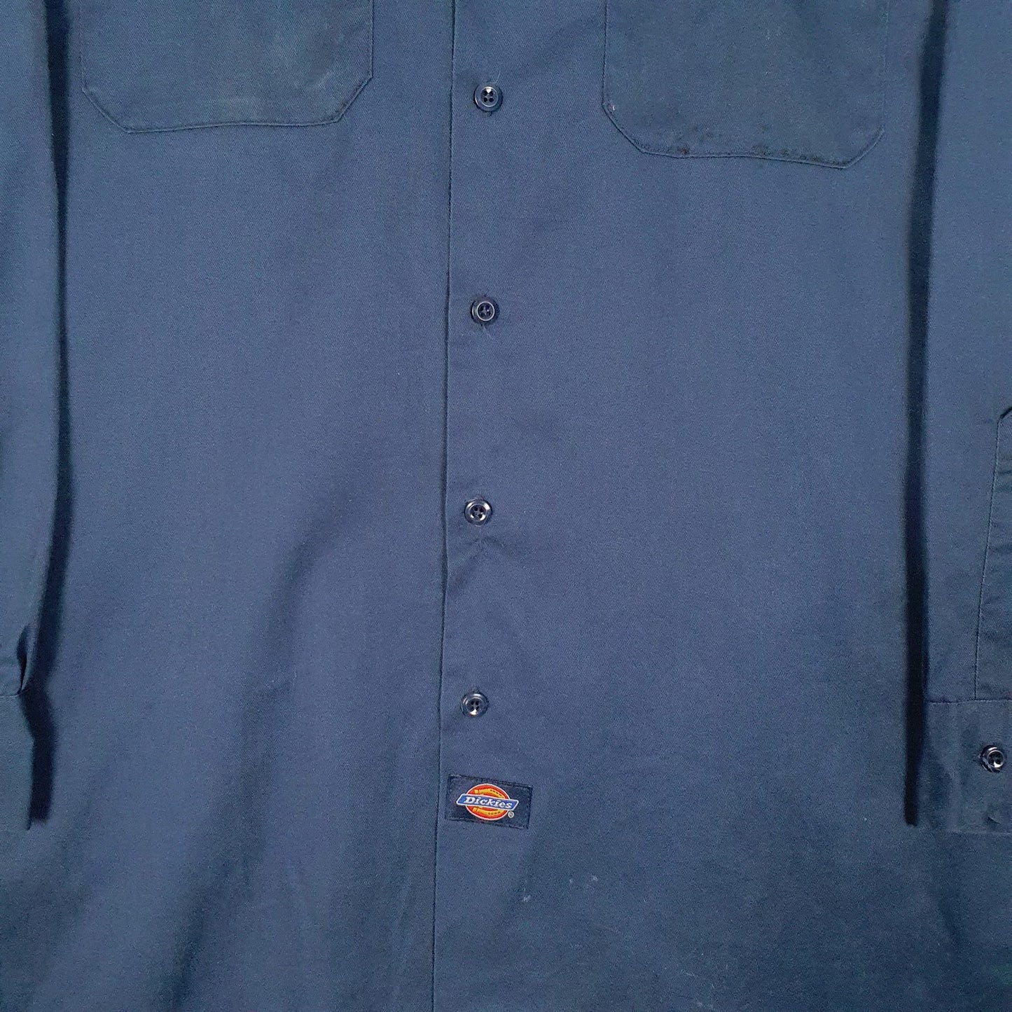 Mens Navy Dickies Workwear  Shirt