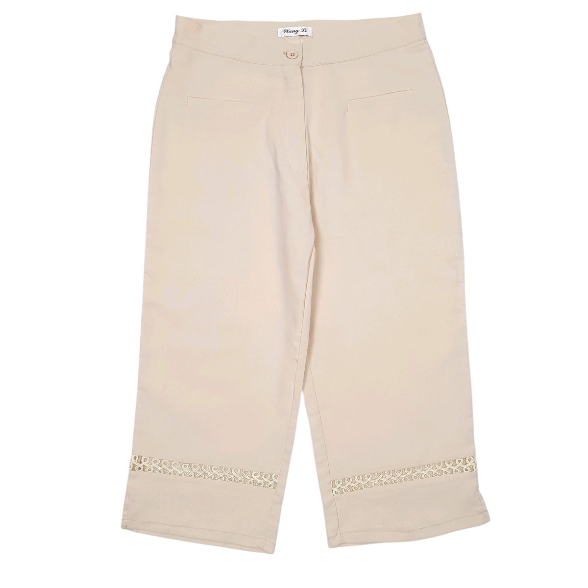 Womens Beige Wang Li Capri Chino Trousers