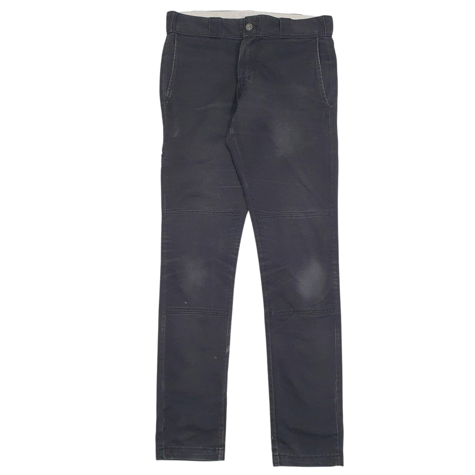 Mens Grey Dickies Workwear Double Knees Chino Trousers