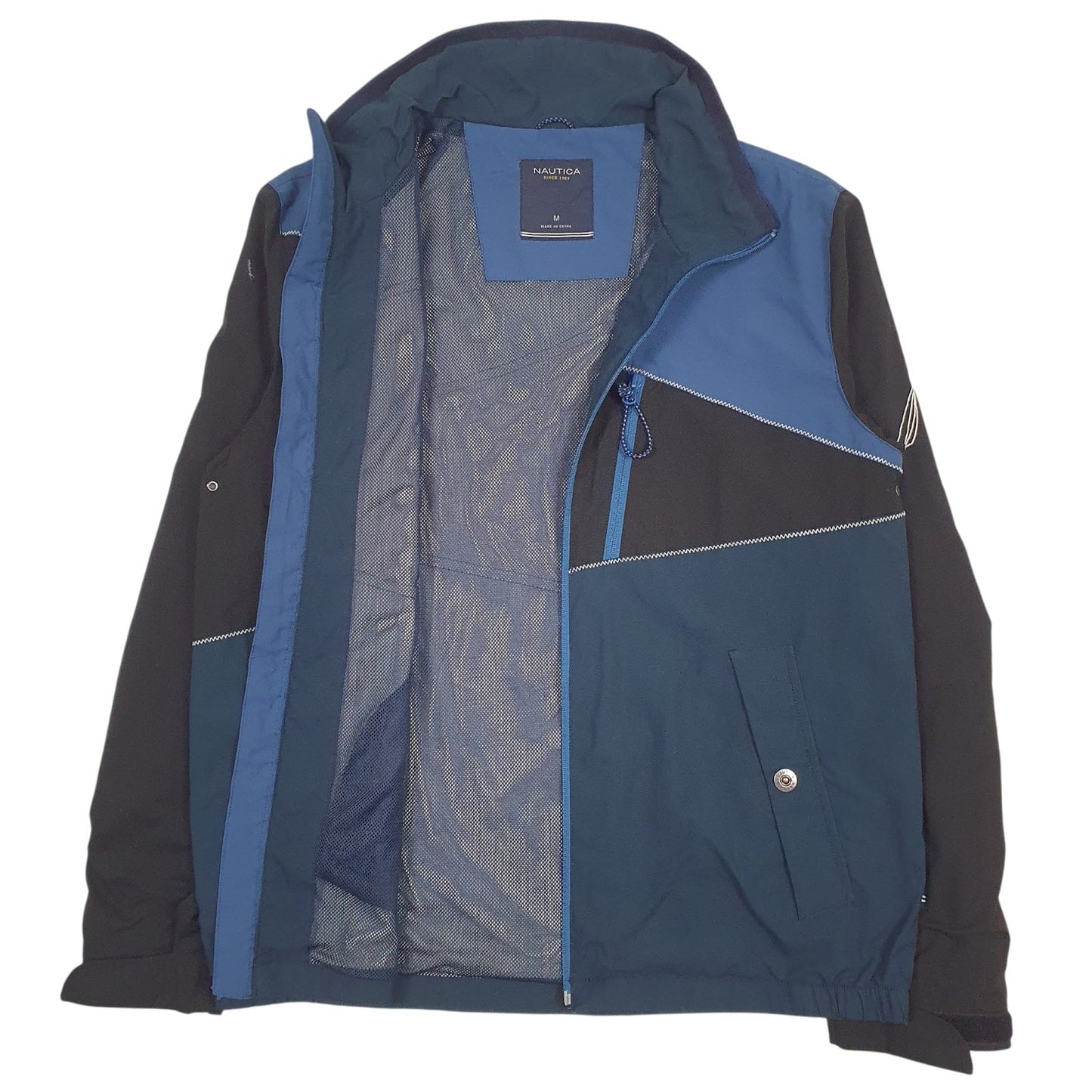 Mens Blue Nautica  Crewneck Coat