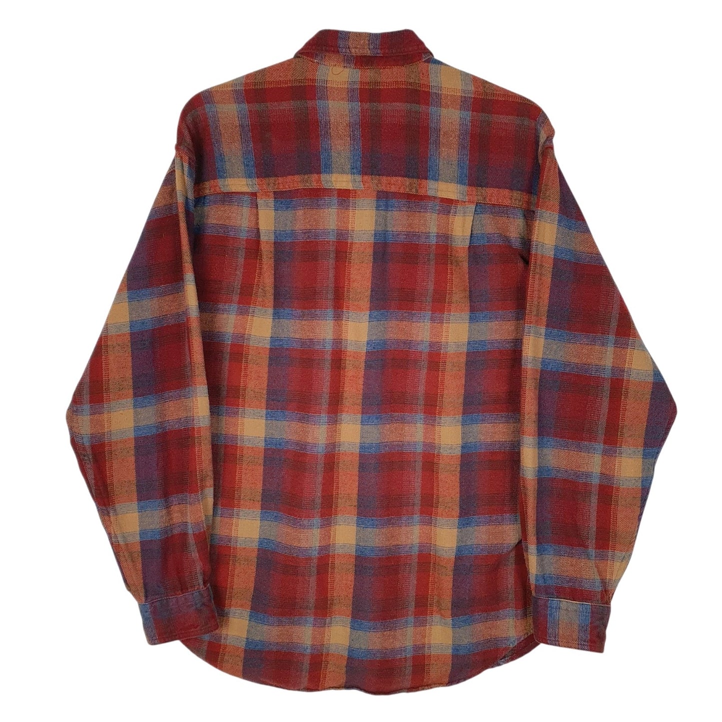 Mens Red Eddie Bauer Flannel Vintage  Shirt