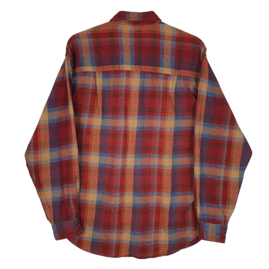 Mens Red Eddie Bauer Flannel Vintage  Shirt