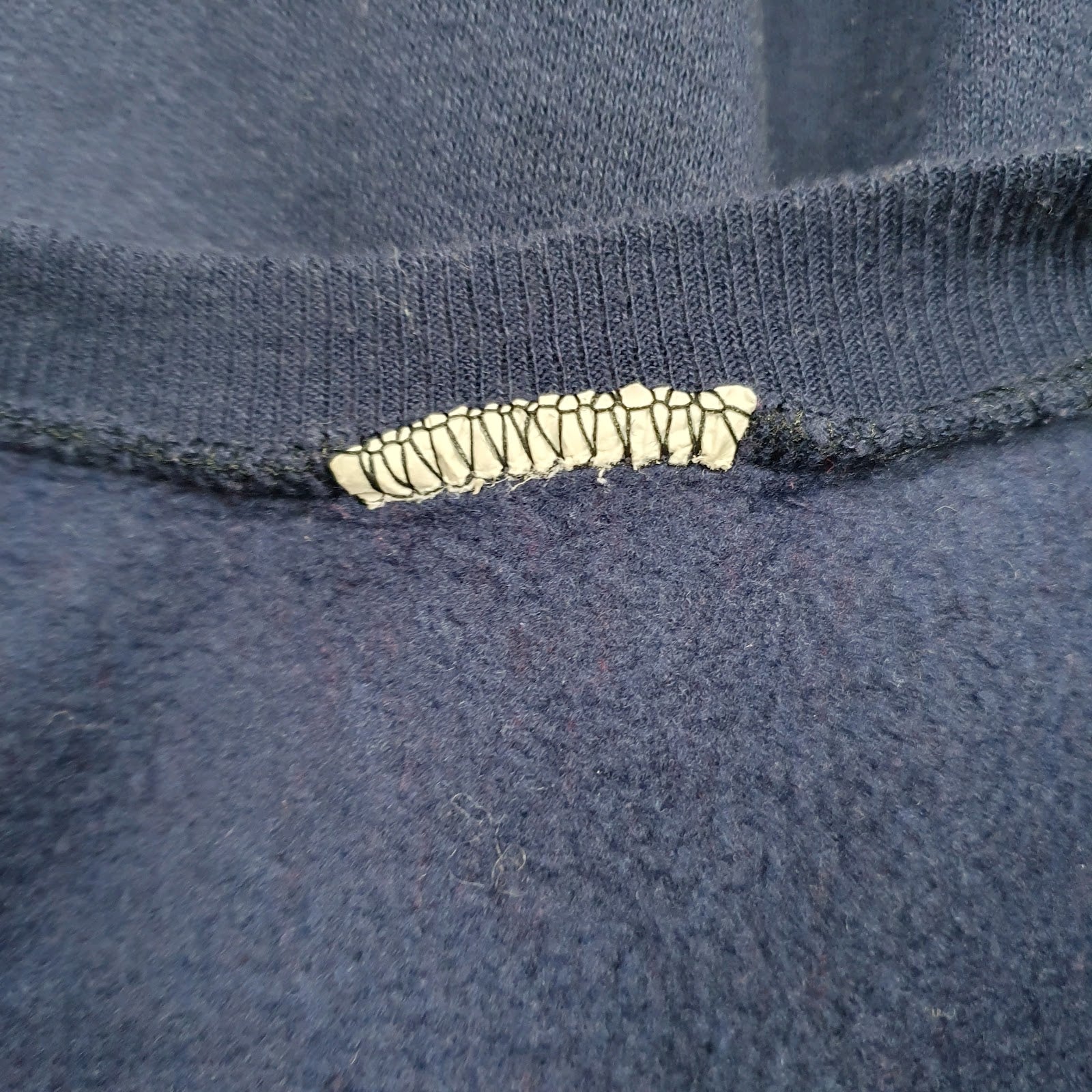 Mens Navy Unbranded Vintage Graphic Crewneck Jumper