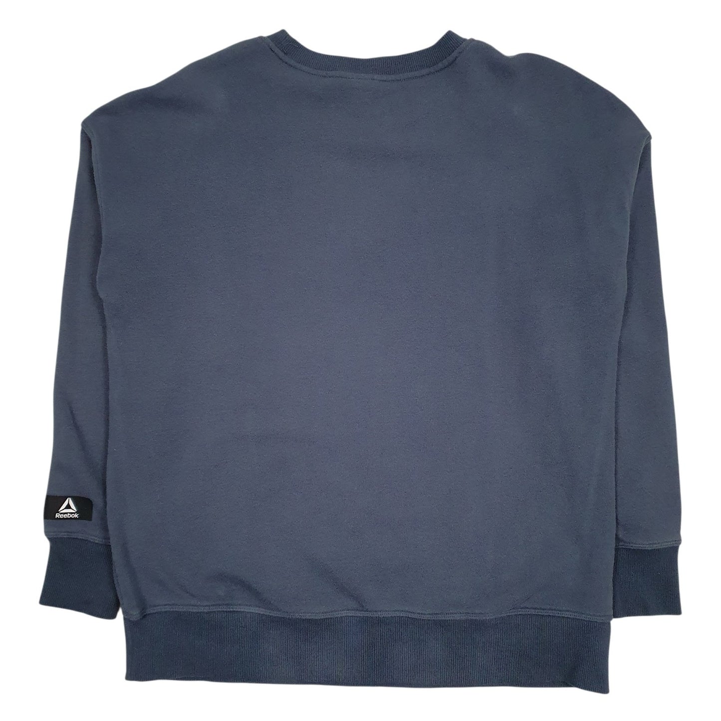 Mens Blue Reebok Spellout Crewneck Jumper