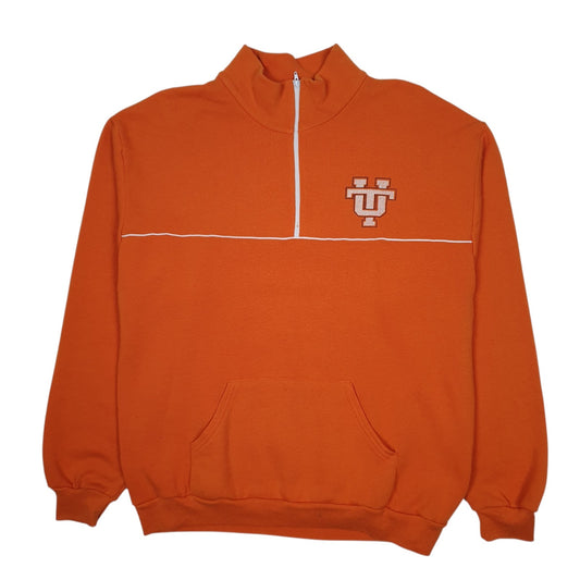 Mens Orange Unbranded Tennessee Volunteers Quarter Zip Jumper