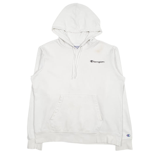 Mens White Champion  Hoodie Jumper