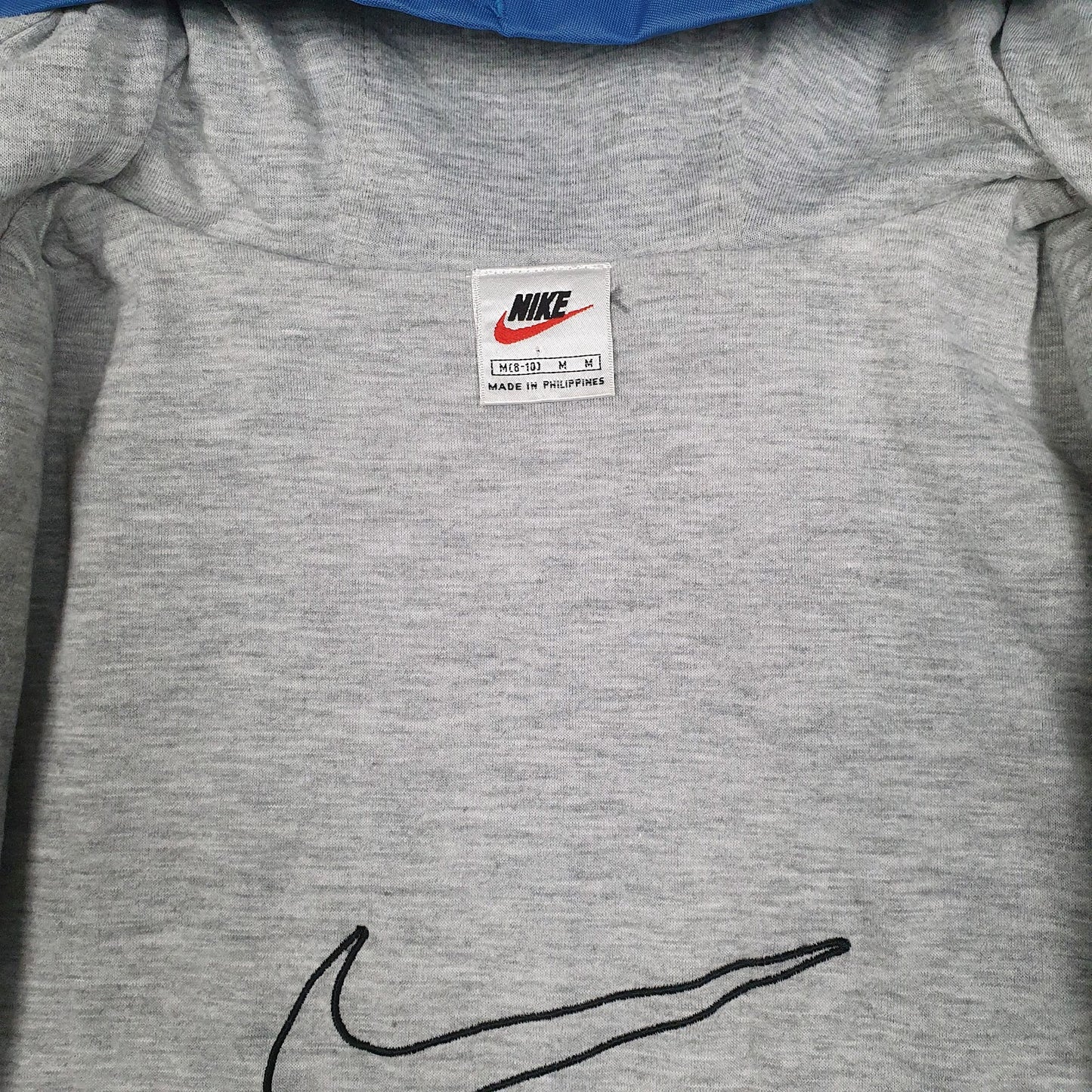 Womens Blue Nike Vintage 90s Fleece Lined  Coat