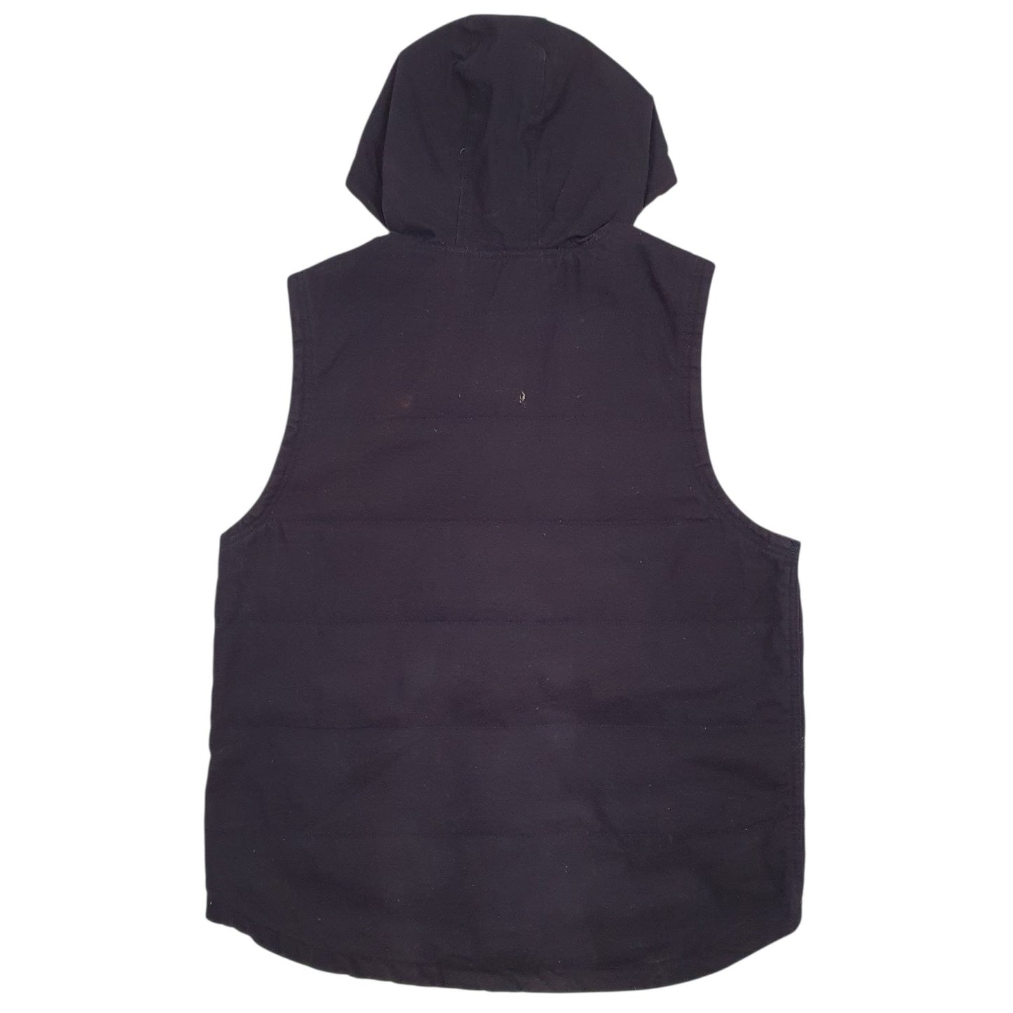 Mens Navy Wrangler Workwear Padded Hooded  Coat
