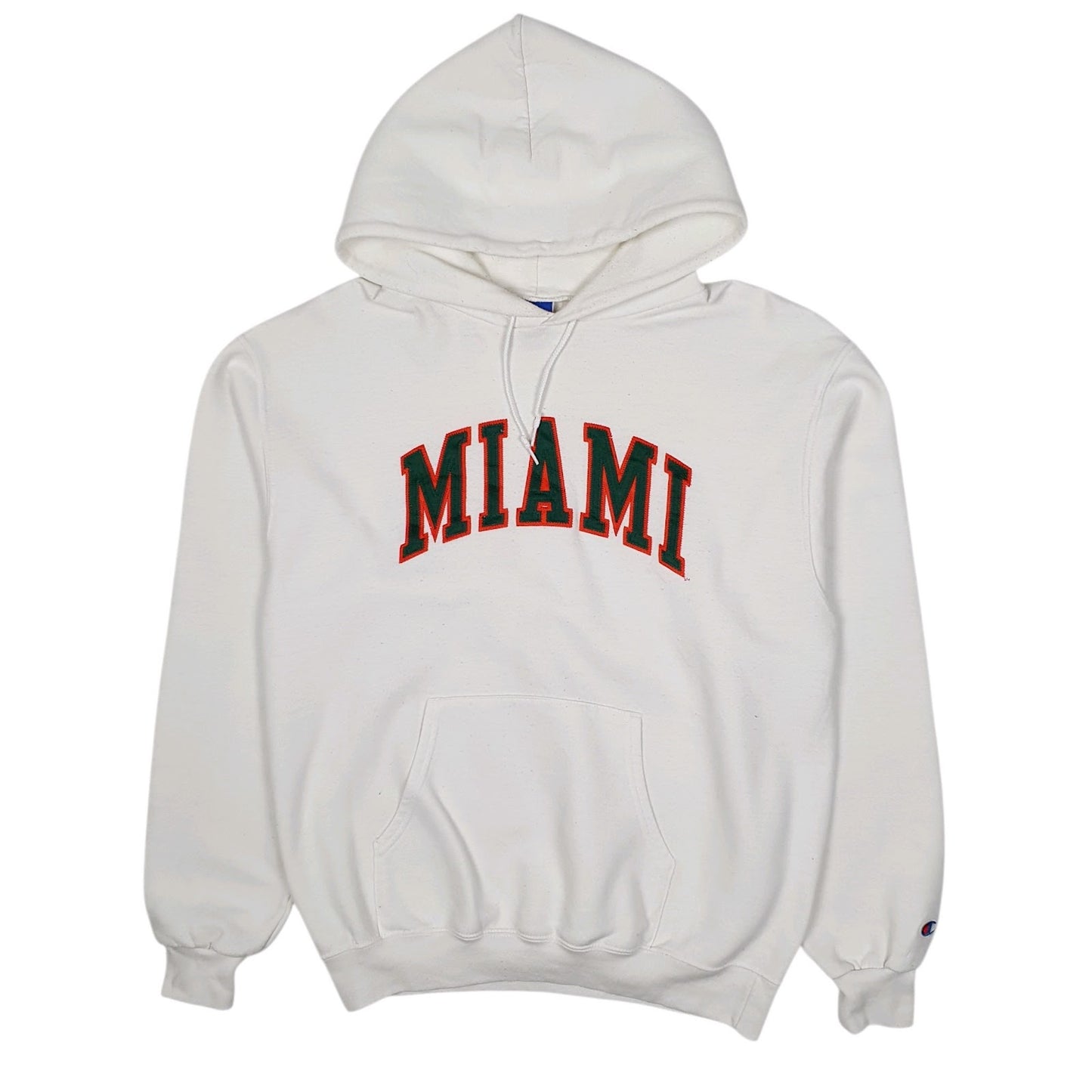 Mens White Champion Miami Hoodie Jumper
