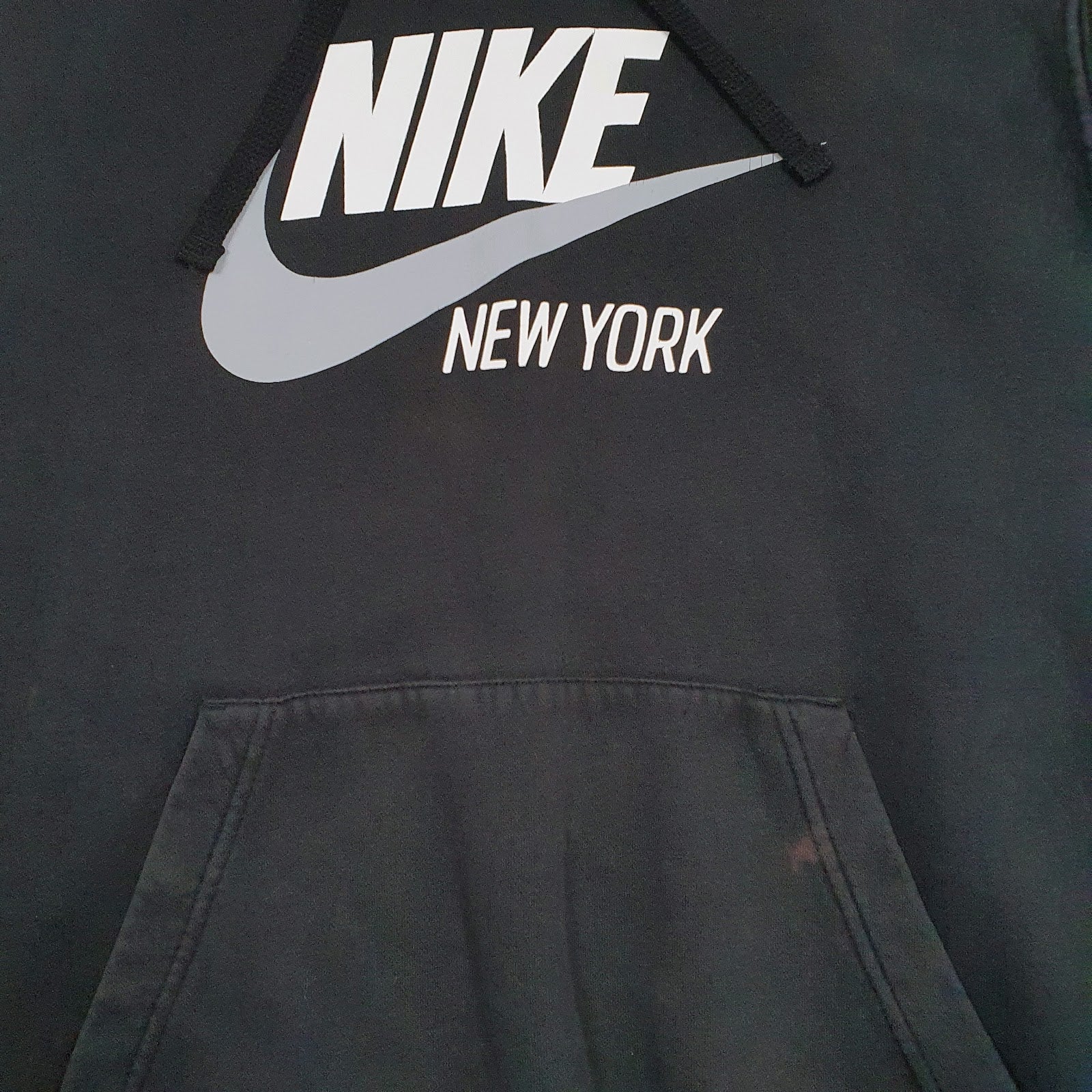 Mens Grey Nike Spellout Hoodie Jumper