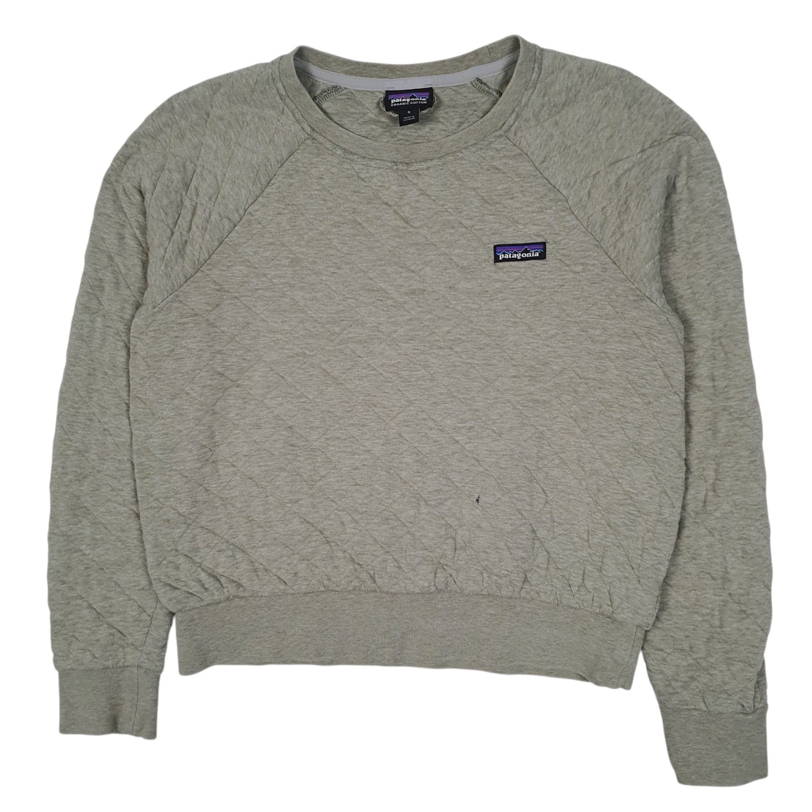 Womens Green Patagonia Quilted Crewneck Jumper