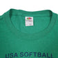 Mens Green Fruit Of The Loom Kansas City Memorial Day Softball  T Shirt