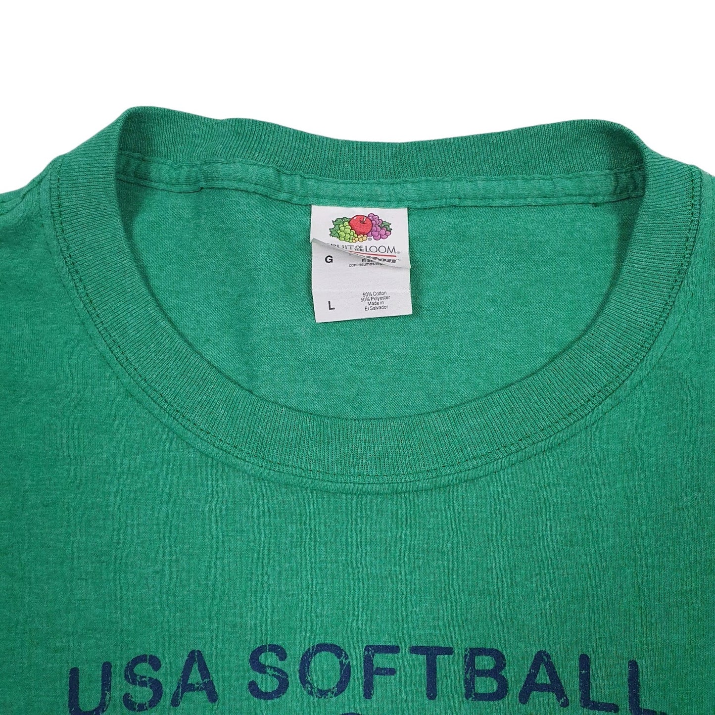 Mens Green Fruit Of The Loom Kansas City Memorial Day Softball  T Shirt